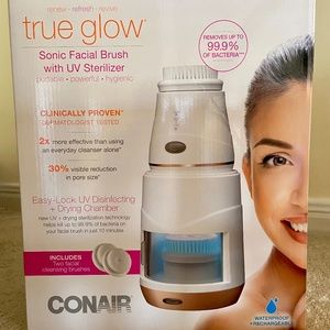 True Glow Sonic Facial Brush with UV Sterilizer